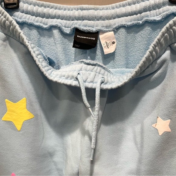 Sanrio x Dumbgood Cinnamoroll Blue Sweatpants Sz L Lounge Kawaii Exercise (Read) - Picture 7 of 8